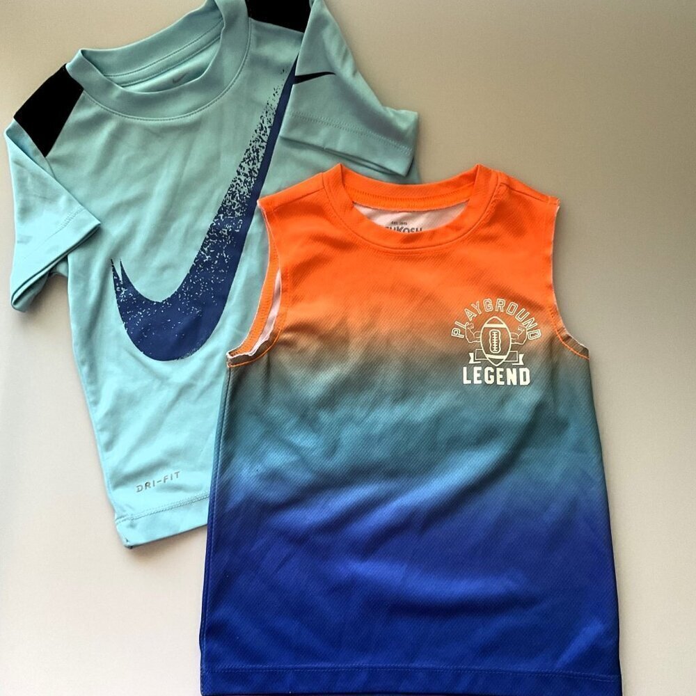 NIKE & OSHKOSH PLAY SHIRTS 2T  EUC (FLAWS)